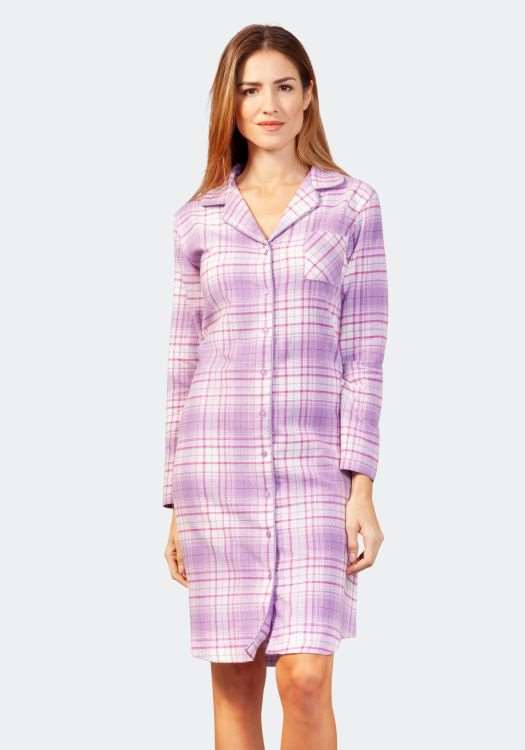 Chemise de nuit flanelle femme automne‑hiver 2024 Hajo